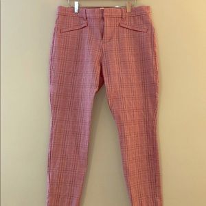 Perfect Condition Gap Pink Plaid Pants!!